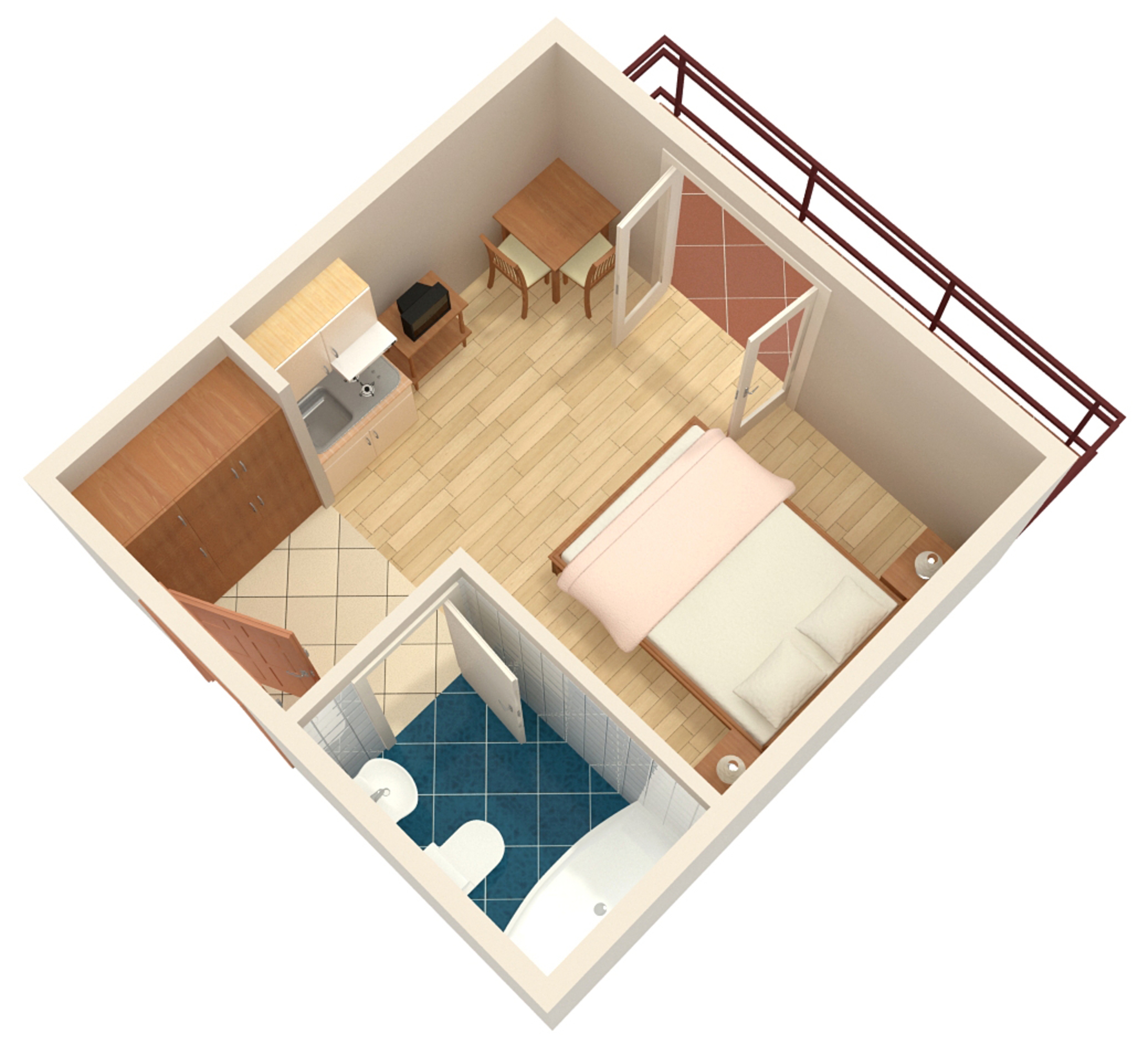 Studio flat with terrace Baška Voda, Makarska  AS-a