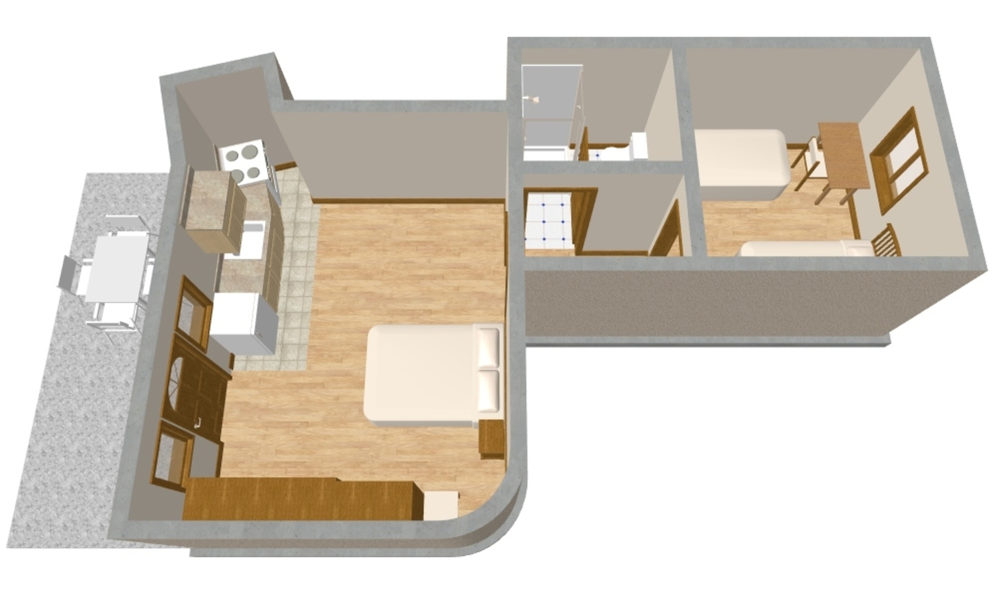 One bedroom apartment with terrace Kožino, Zadar  A-a