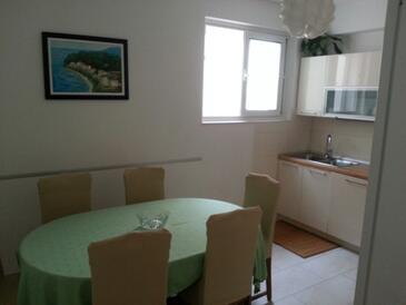 Podgora, Jadalnia w zakwaterowaniu typu apartment, WiFi.