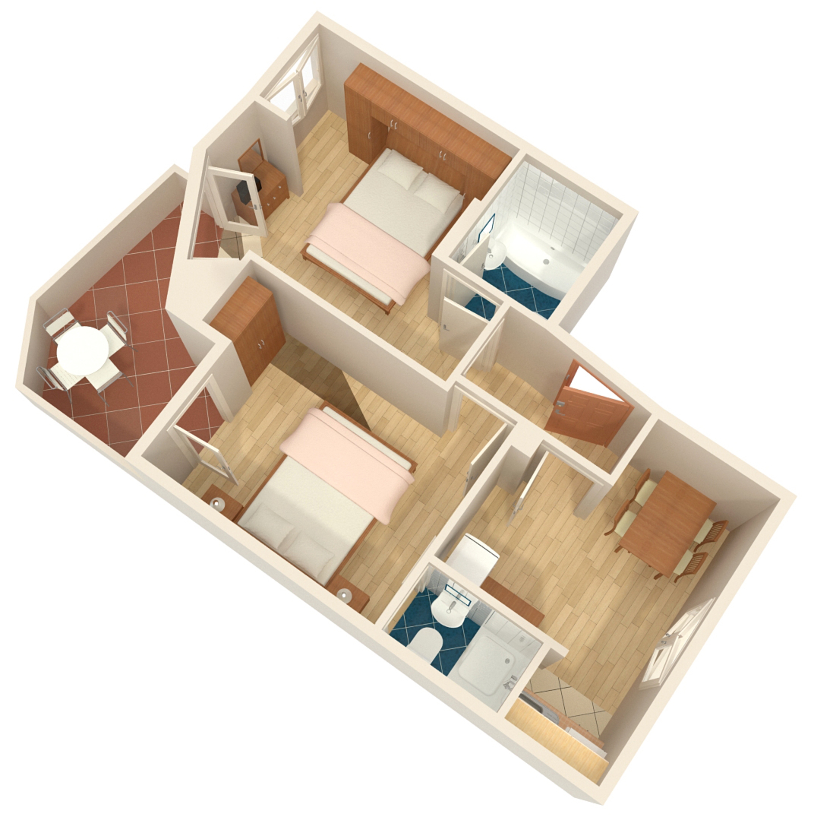 Two bedroom apartment near beach Podgora, Makarska  A-a