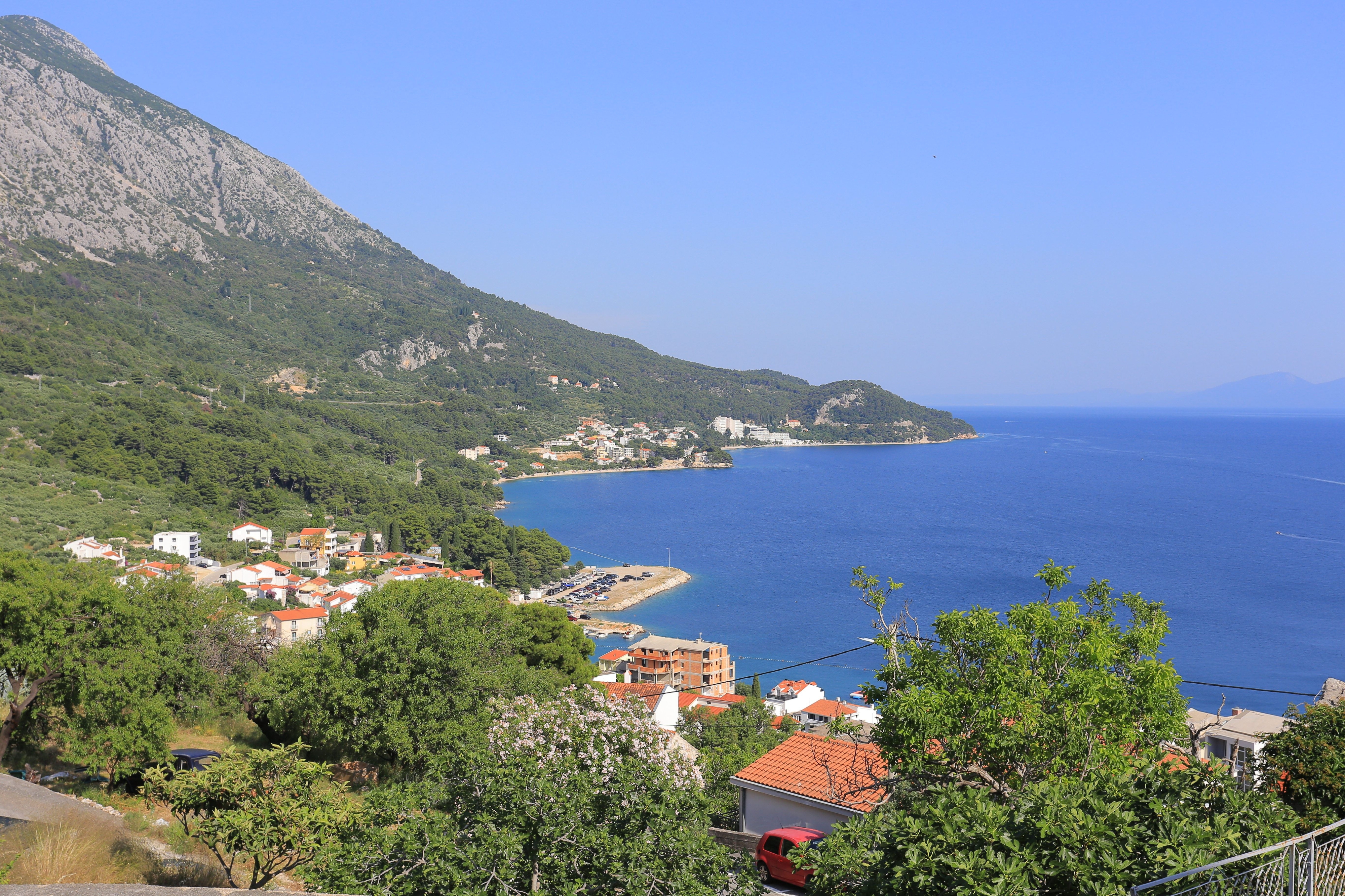Studio flat with terrace and sea view Igrane, Makarska  AS-b