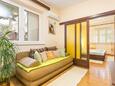 Living room Podgora, Living room in the apartment, air condition available, (pet friendly) and WiFi.