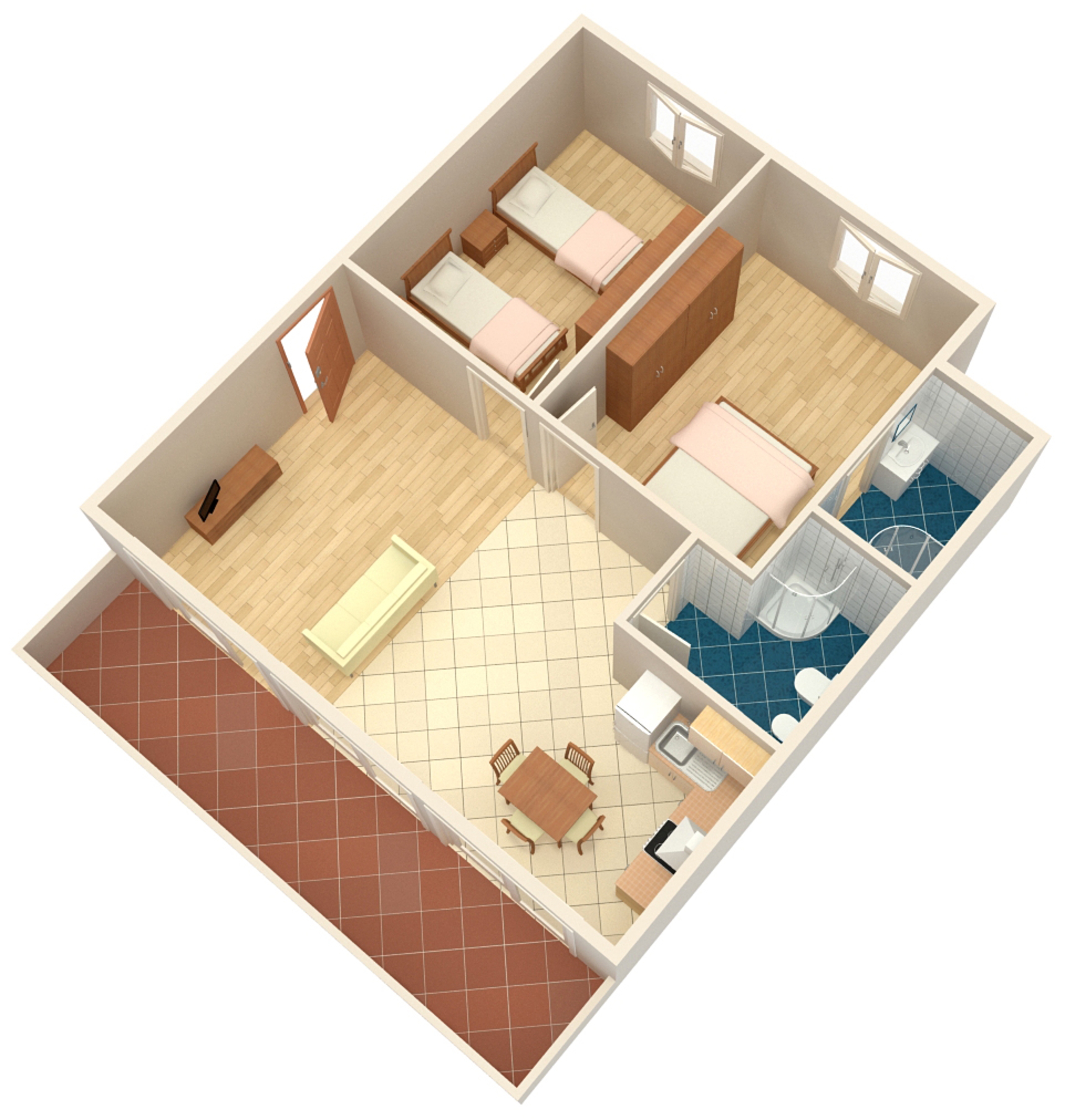 Two bedroom apartment near beach Tkon, Pašman  A-b