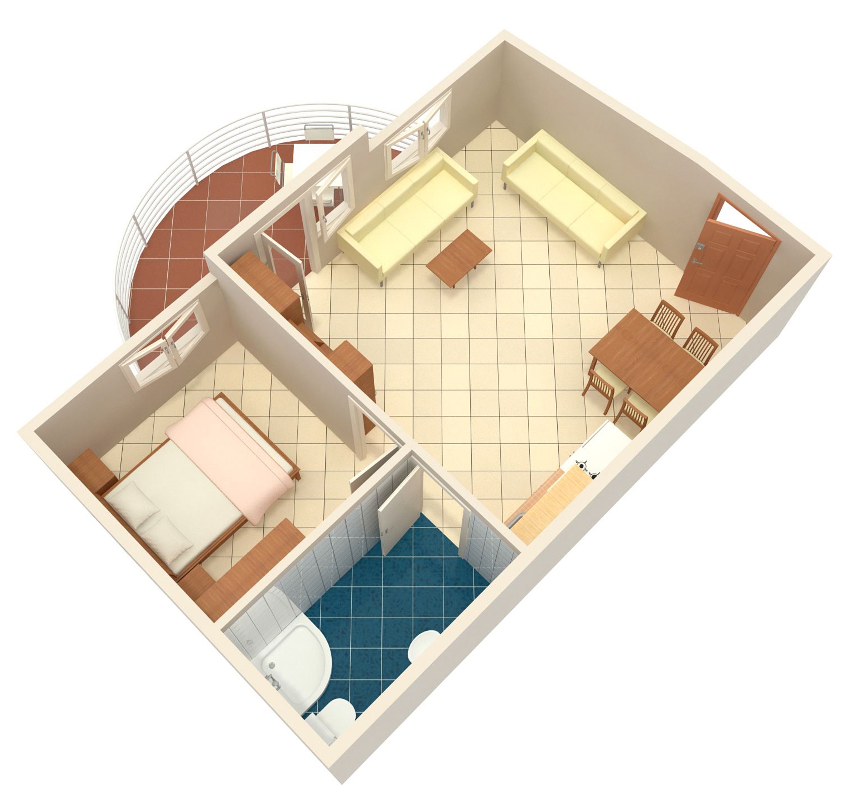 One bedroom apartment with balcony and sea view Rastići, Čiovo  A-a