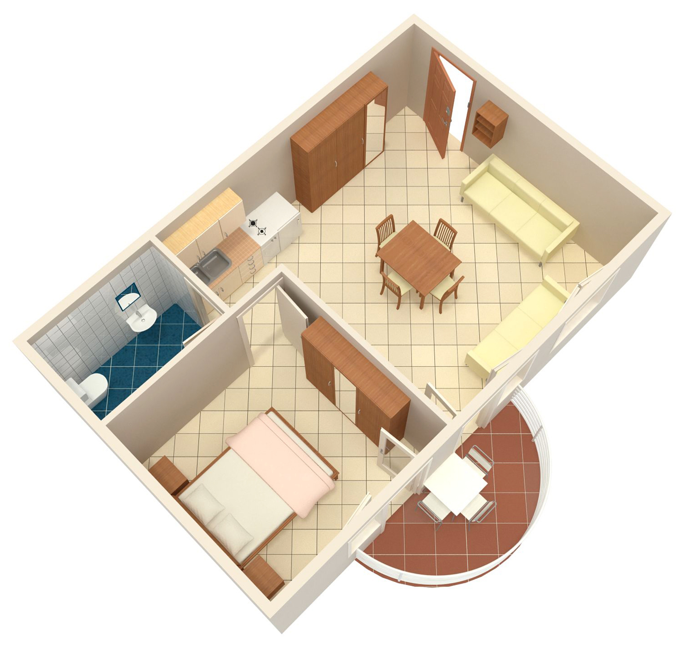 One bedroom apartment with balcony Rastići, Čiovo  A-d