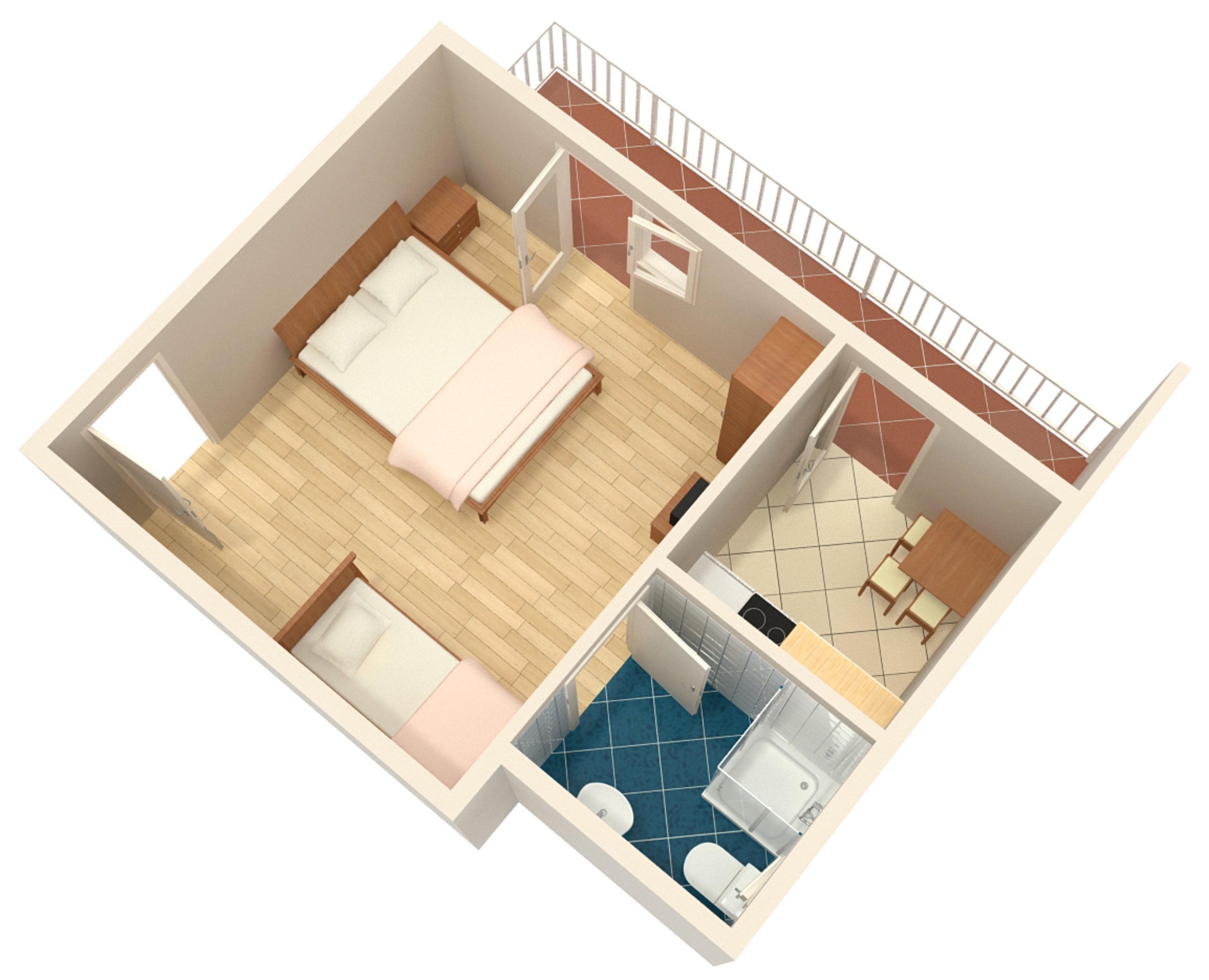 Studio flat with balcony and sea view Podaca, Makarska  AS-a