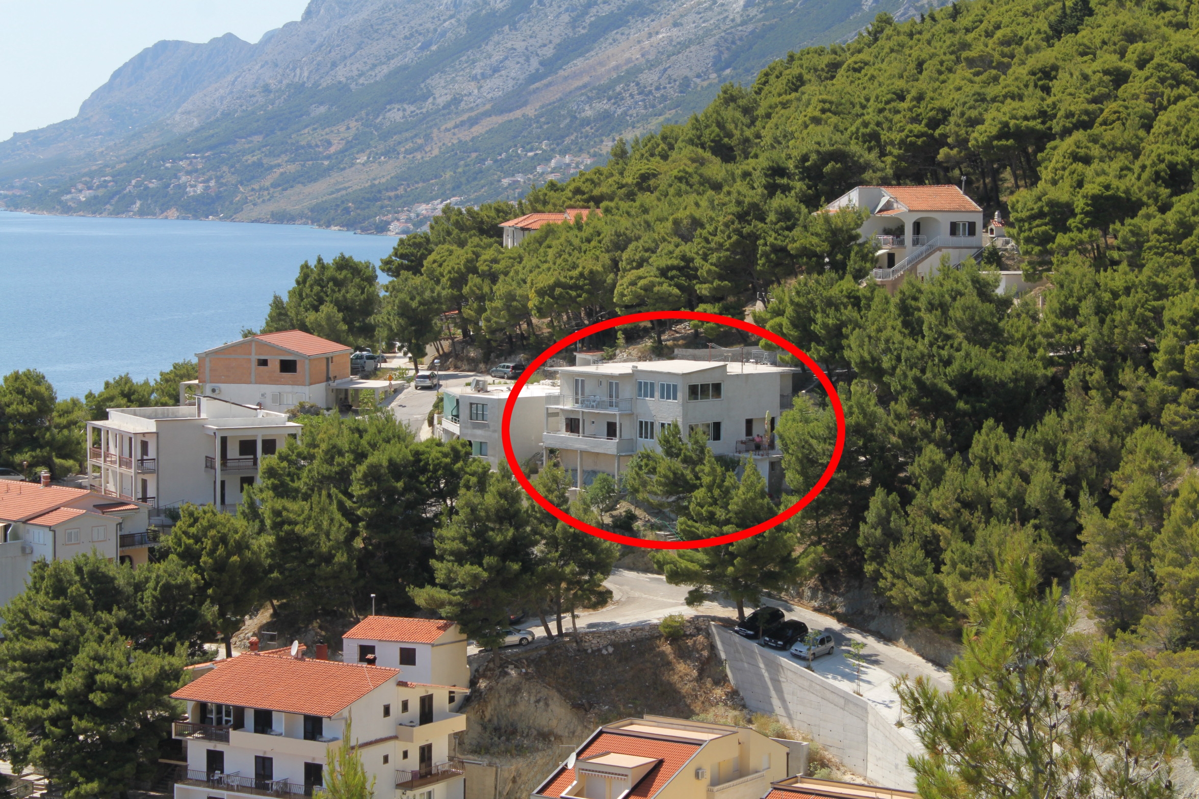 Soba Z balkonom in pogledom na morje Brela, Makarska  S-a
