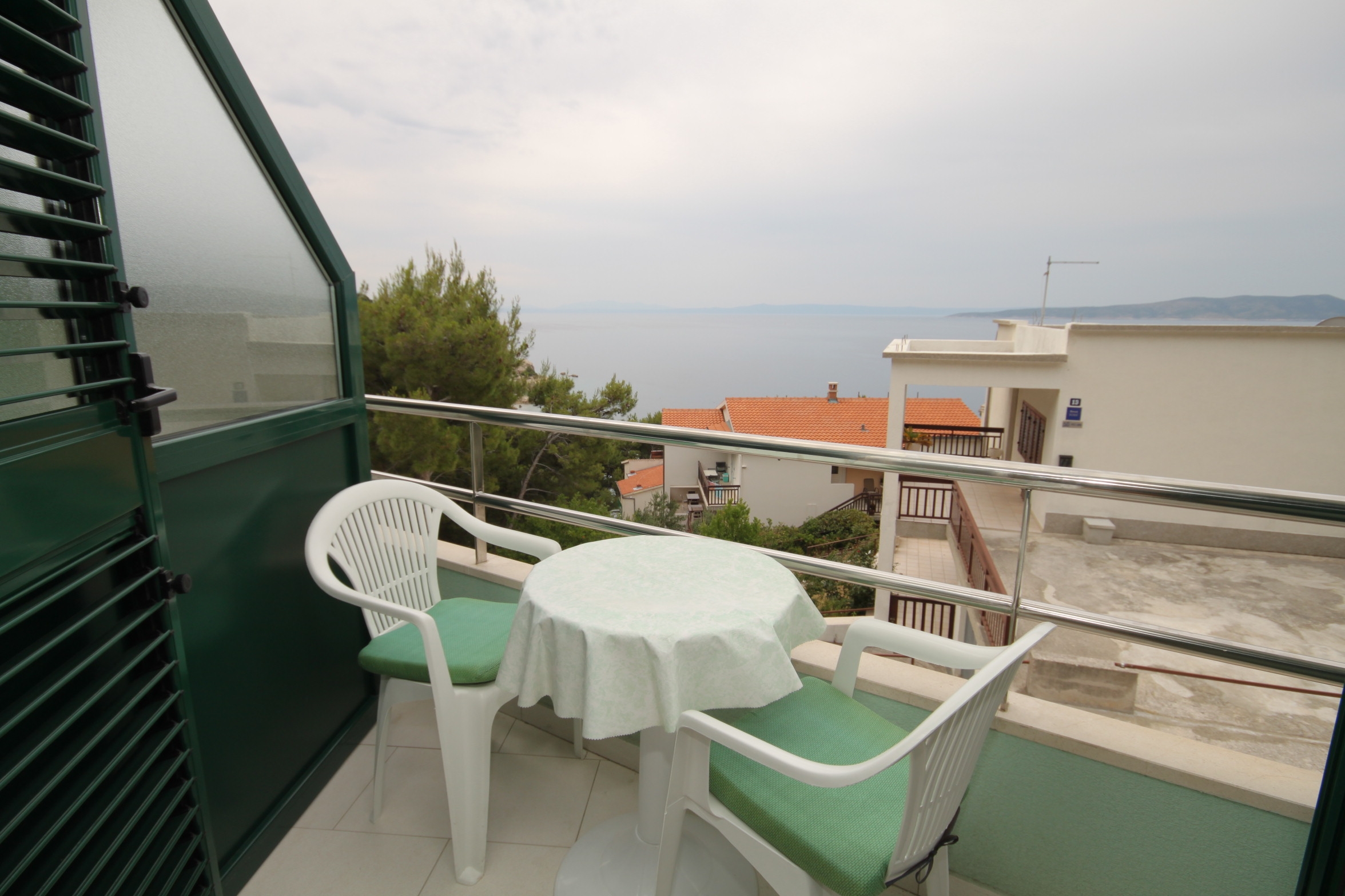 Studio flat with terrace and sea view Brela, Makarska  AS-b