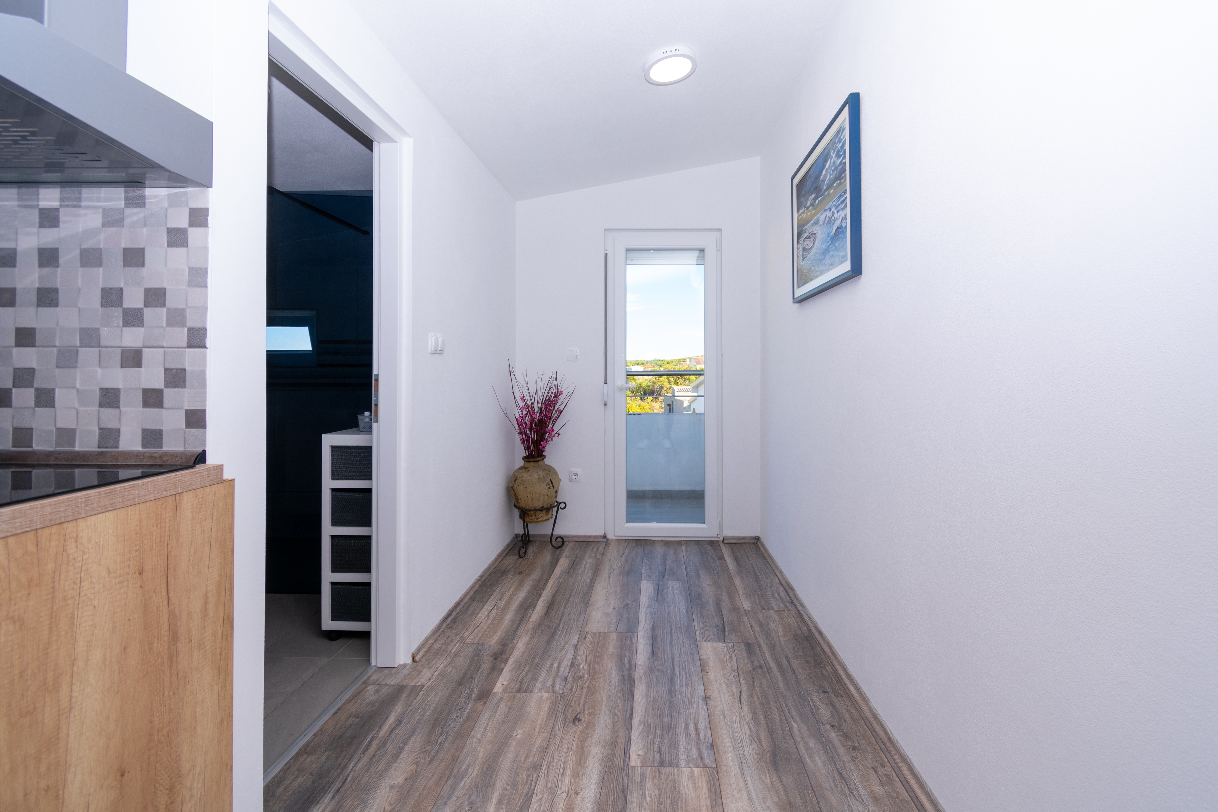 One bedroom apartment with balcony and sea view Ražanac, Zadar  A-c