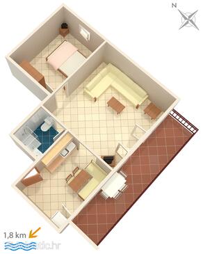 Plan Novigrad, Plan in the apartment, dopusteni kucni ljubimci i WIFI.