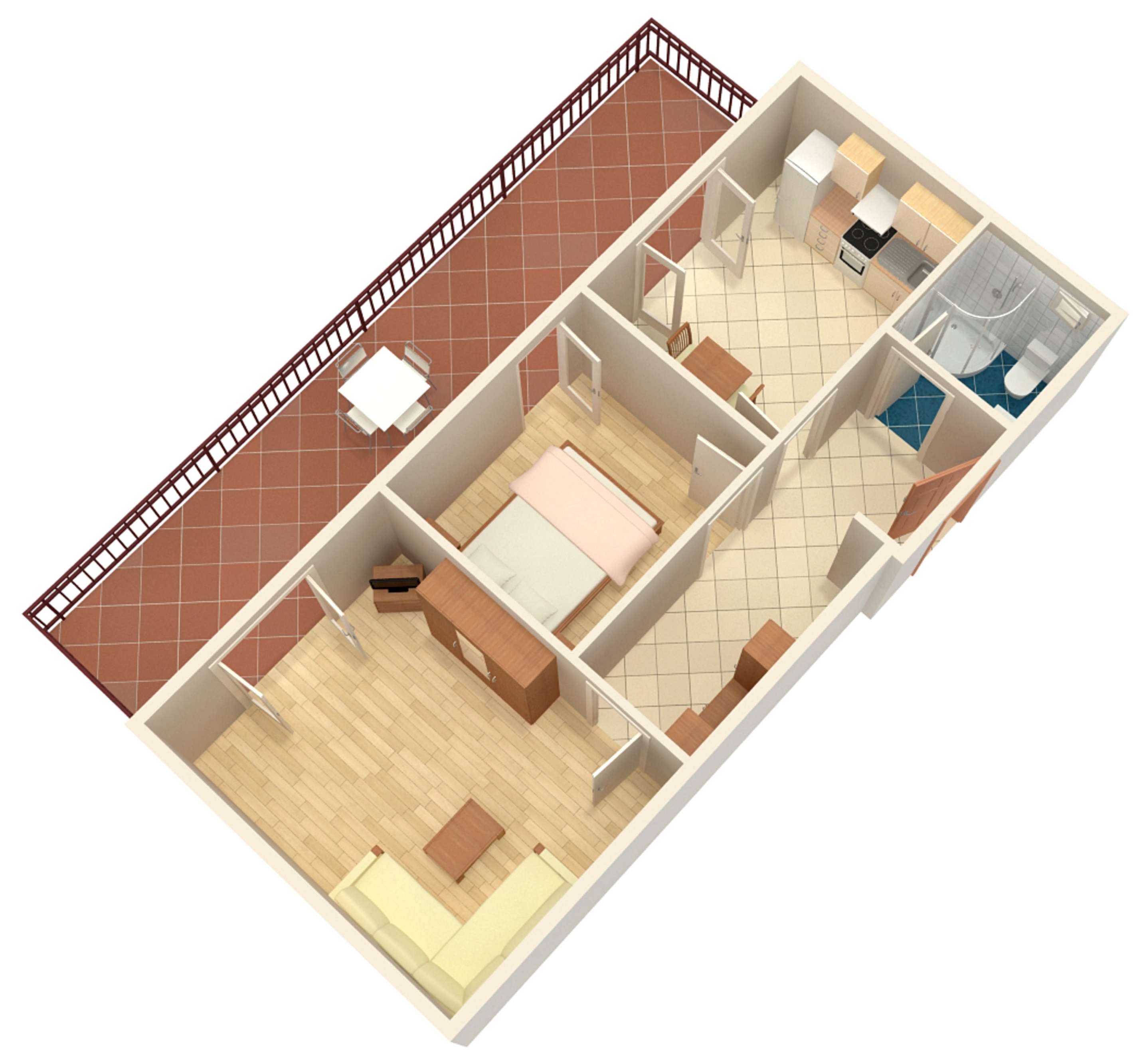 Two bedroom apartment with terrace Novigrad  A-g