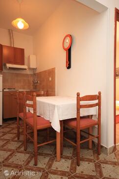 Jídelna Poreč, Jídelna v ubytování typu apartment, dostupna klima i WIFI.