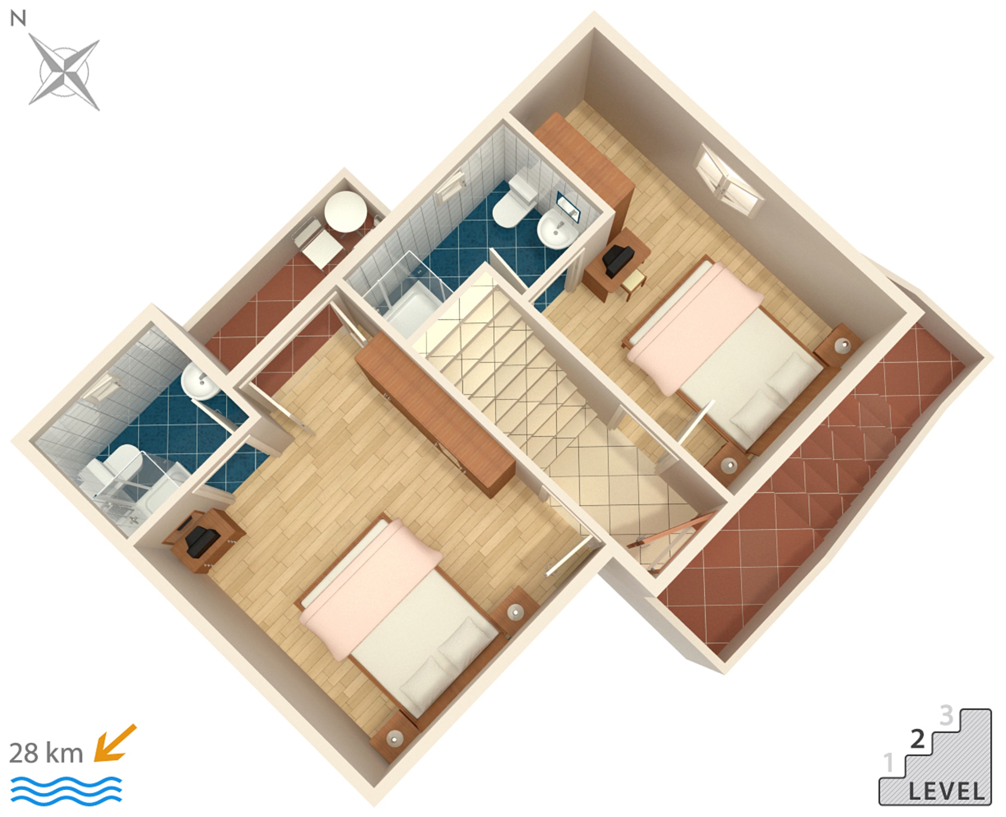 Four bedroom apartment with balcony Motovun - Bataji, Central Istria - Središnja Istra  A-a
