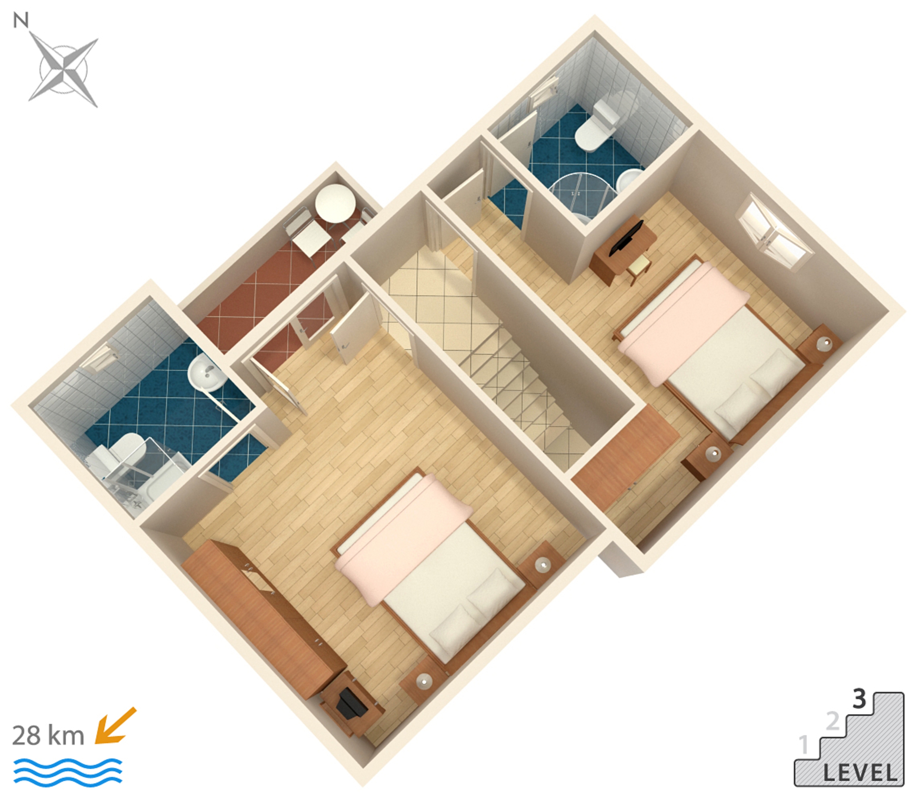 Four bedroom apartment with balcony Motovun - Bataji, Central Istria - Središnja Istra  A-a