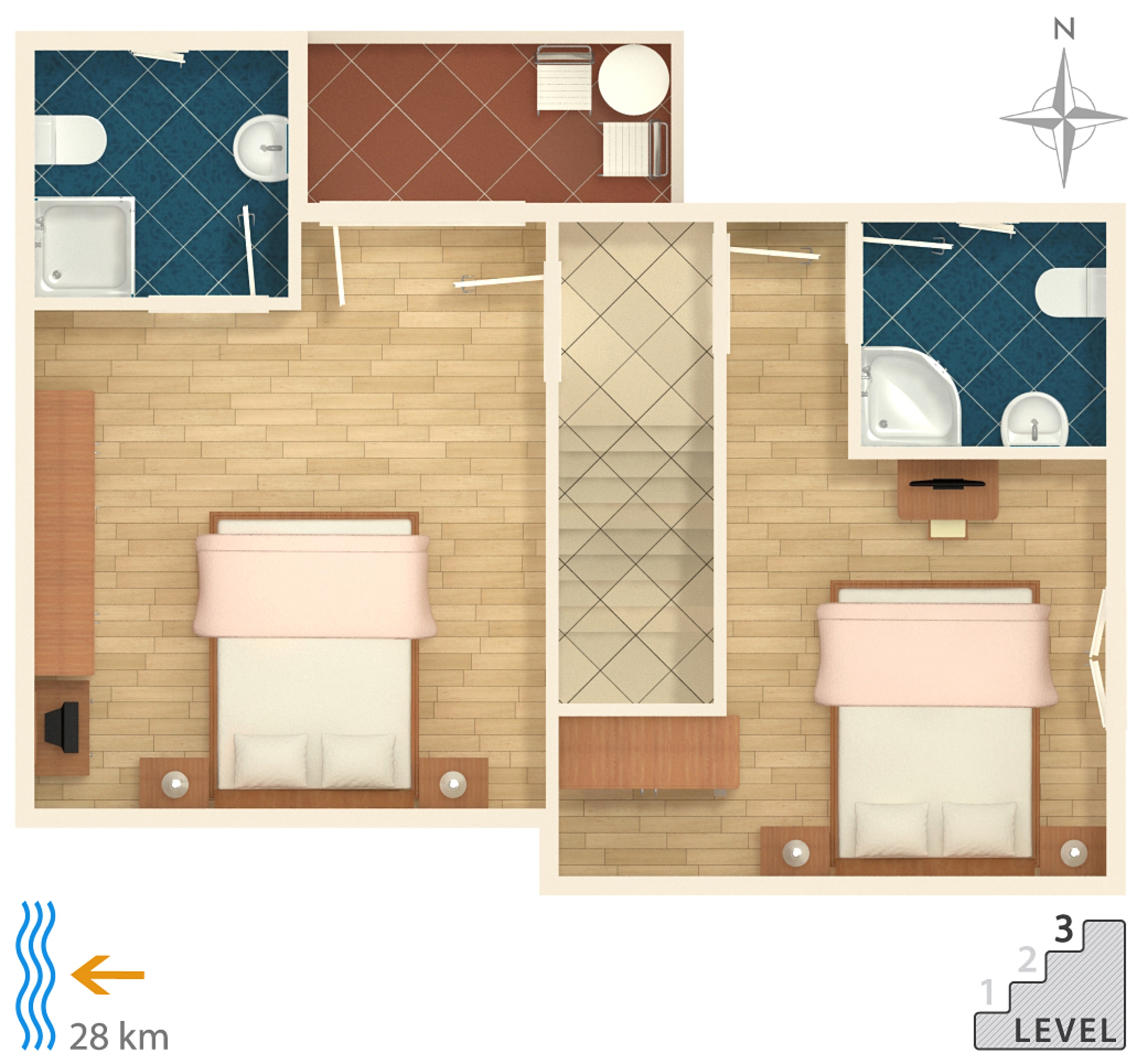 Four bedroom apartment with balcony Motovun - Bataji, Central Istria - Središnja Istra  A-a