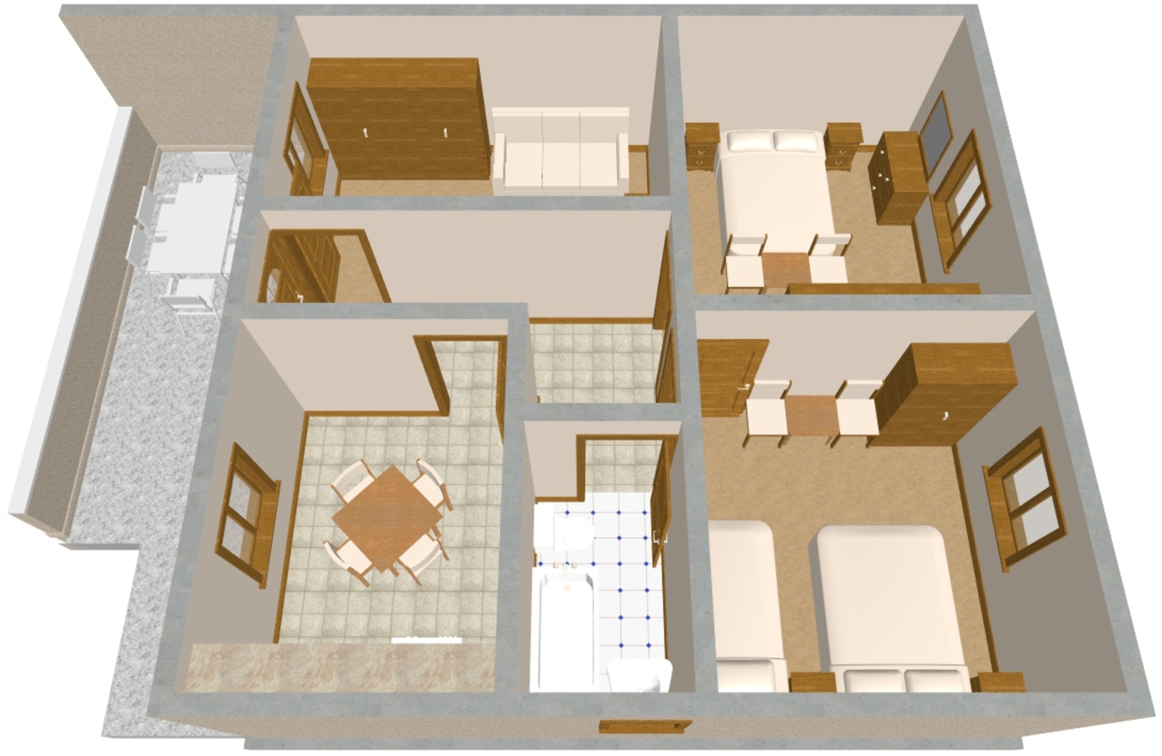 Three bedroom apartment with terrace and sea view Povlja, Brač  A-a