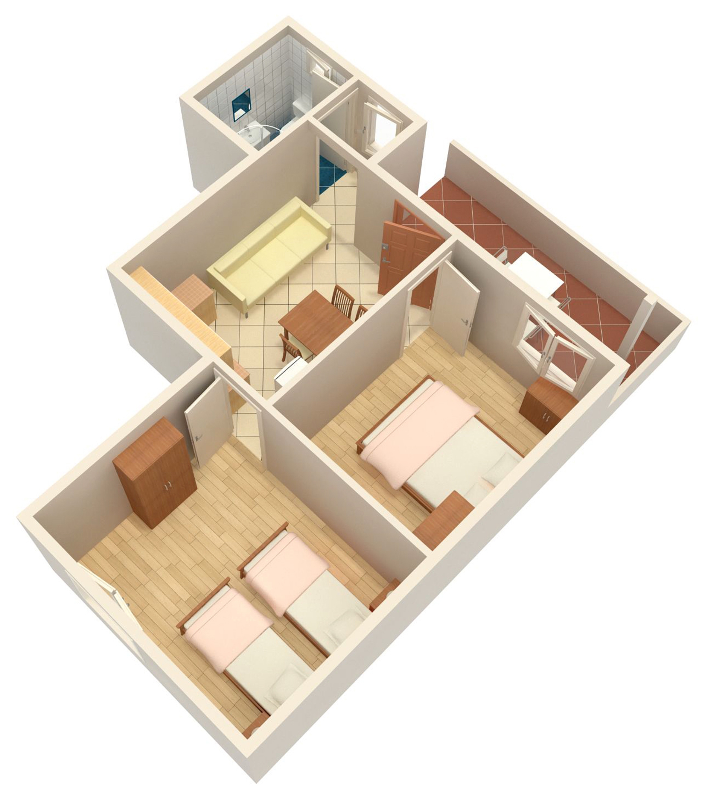 Two bedroom apartment with terrace Umag  A-a