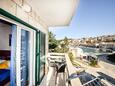 Balkon 1 Povlja, Balkon 1 v ubytování typu apartment, s výhledem na moře a WiFi.