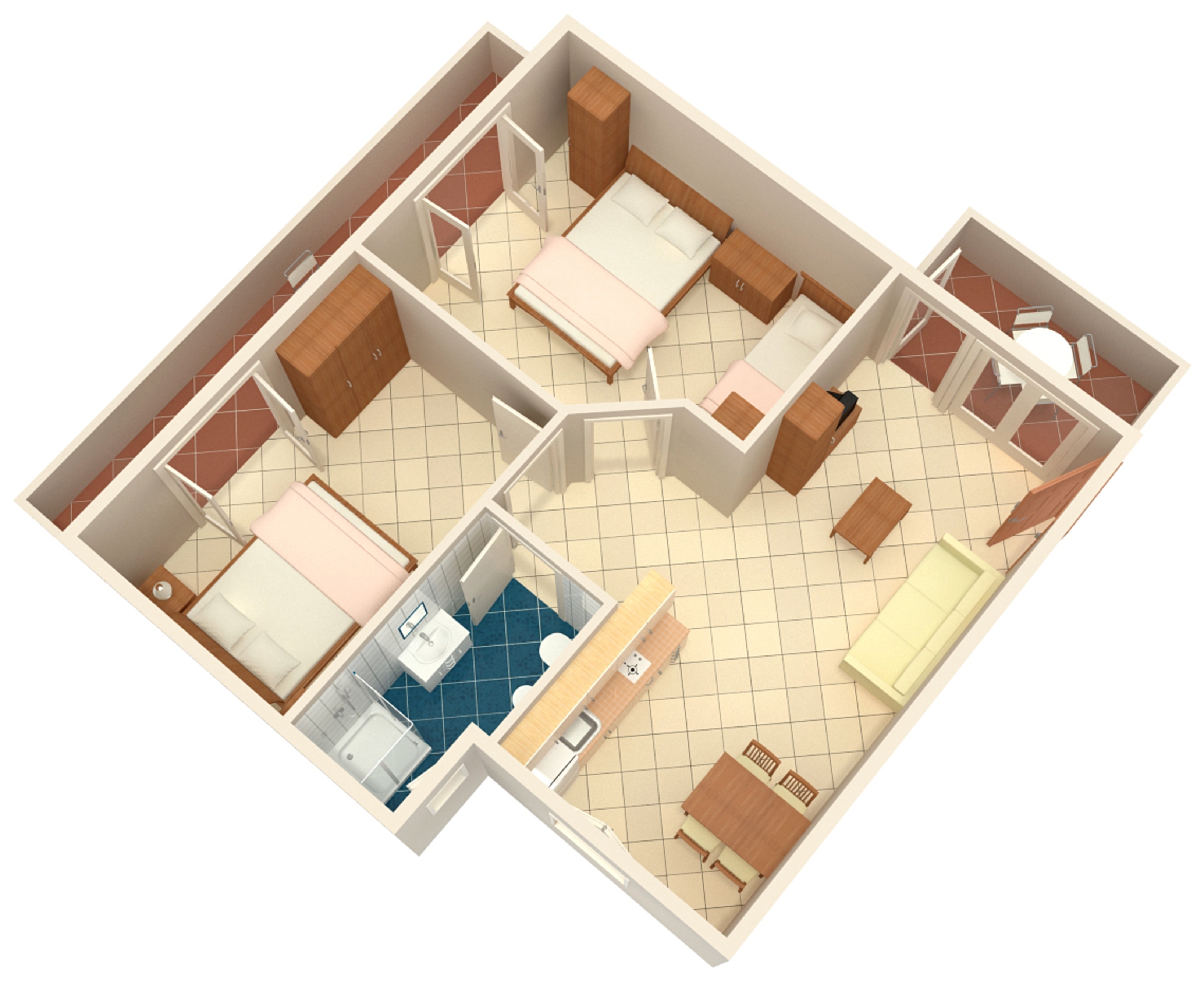 Two bedroom apartment with terrace Umag  A-a