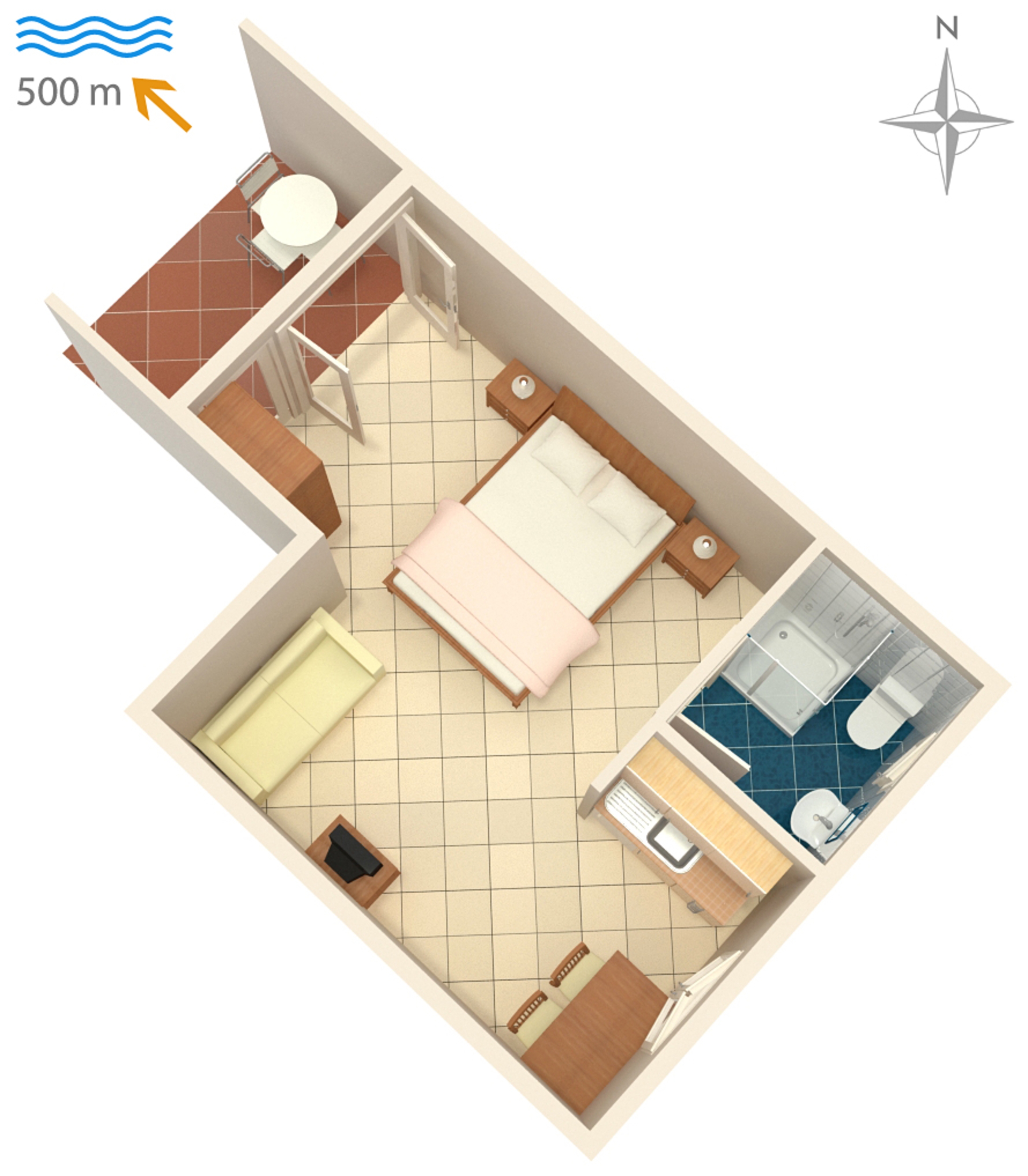 Studio flat with terrace Umag  AS-a