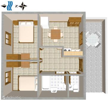 Plan Povlja, Plan in the apartment, WIFI.