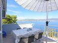 Terrace Slatine, Terrace in the apartment, with a sea view and WiFi.