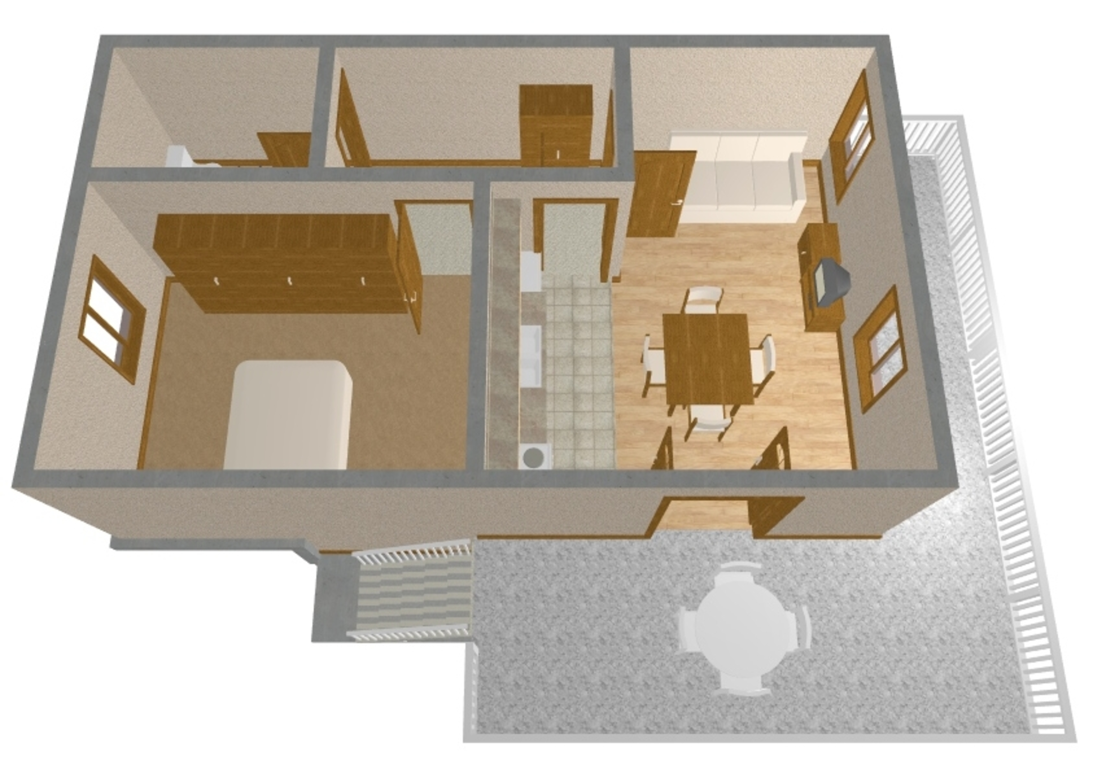 One bedroom apartment with terrace Mirca, Brač  A-a