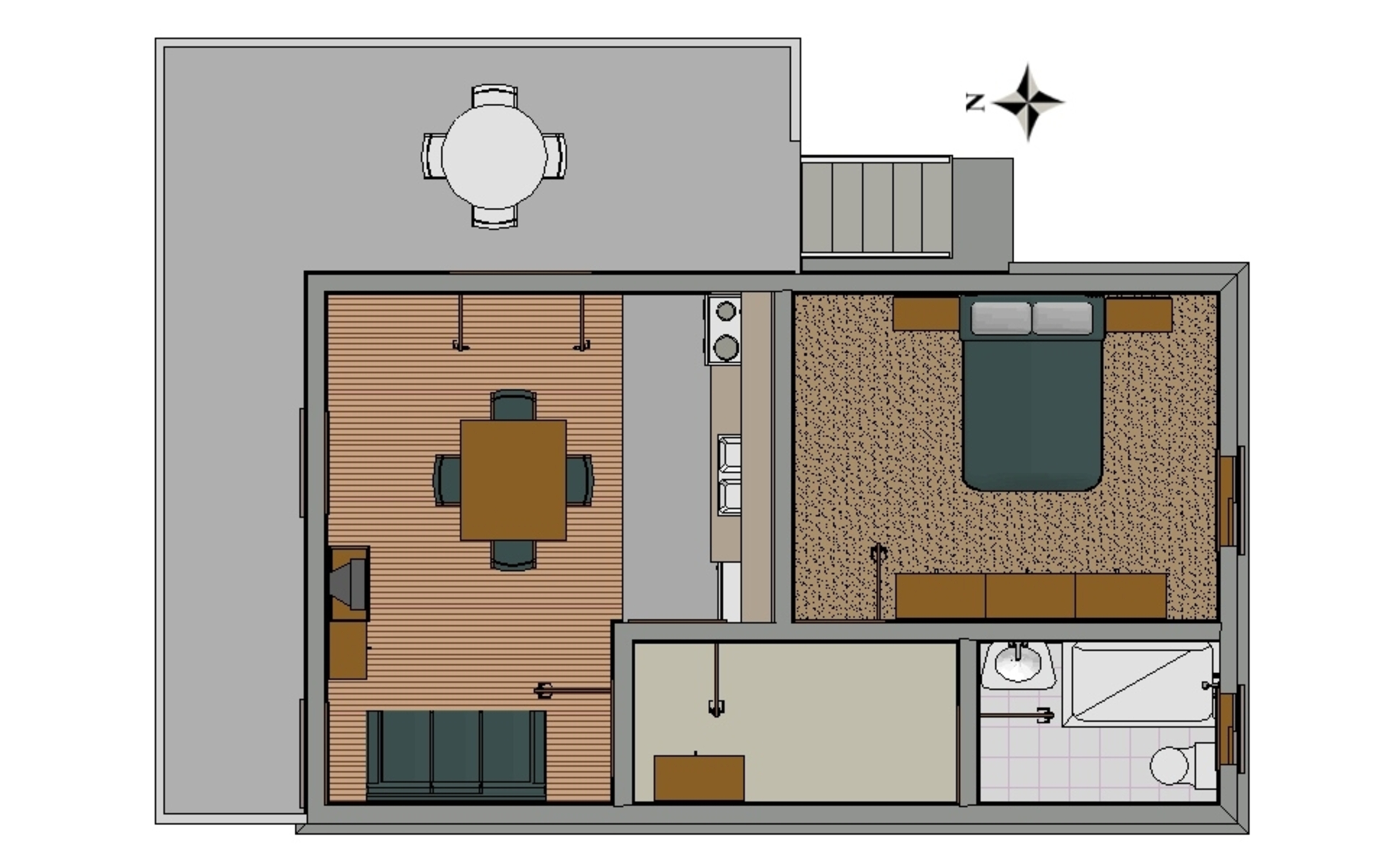 One bedroom apartment with terrace Mirca, Brač  A-a