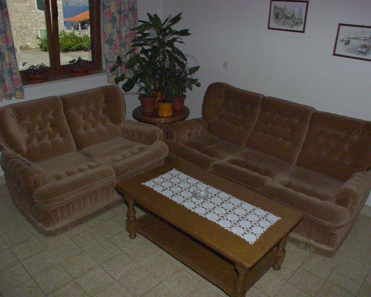 Two bedroom apartment with terrace and sea view Postira (Brač) (A-738-b)