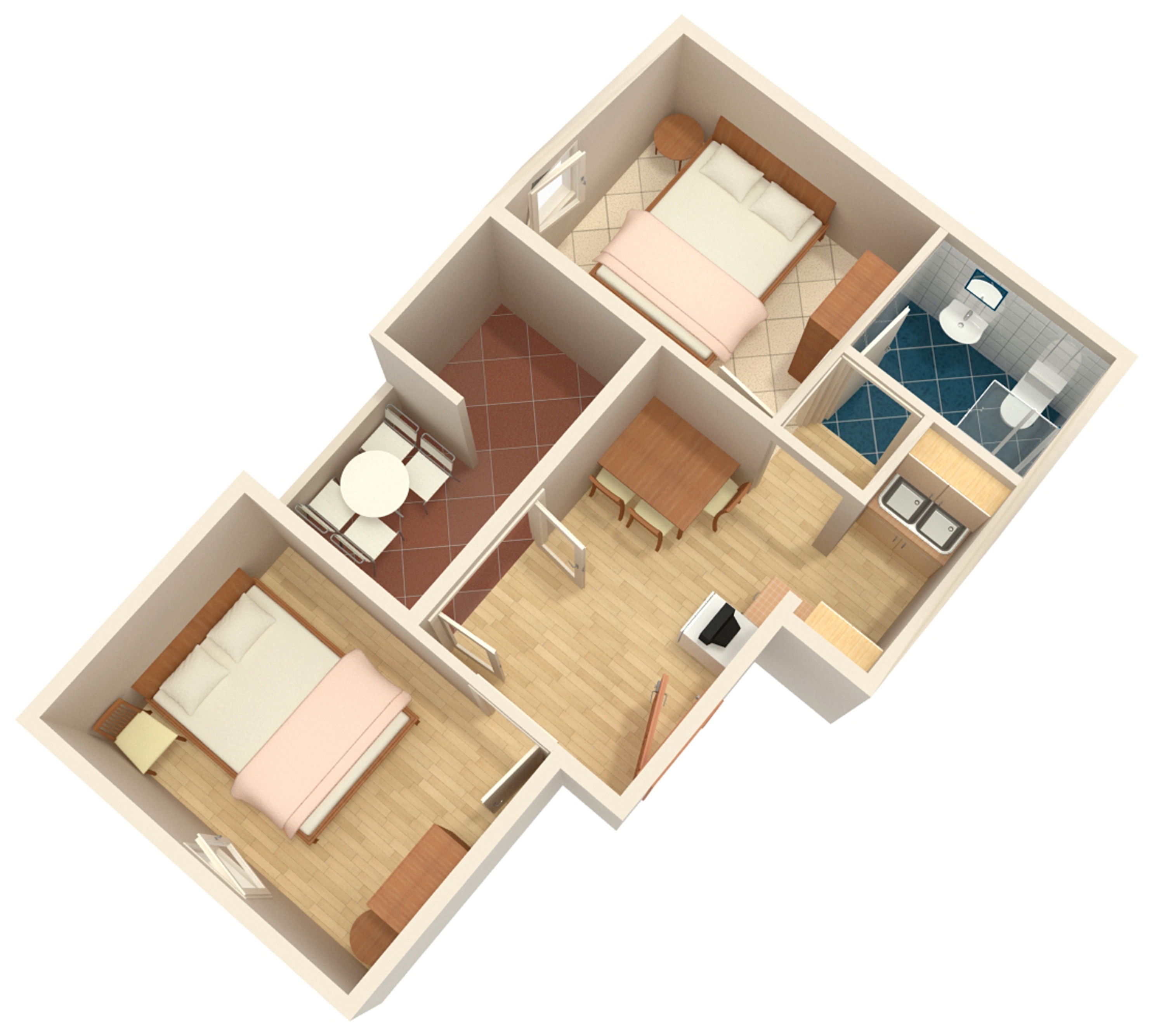 Two bedroom apartment with terrace and sea view Postira, Brač  A-c