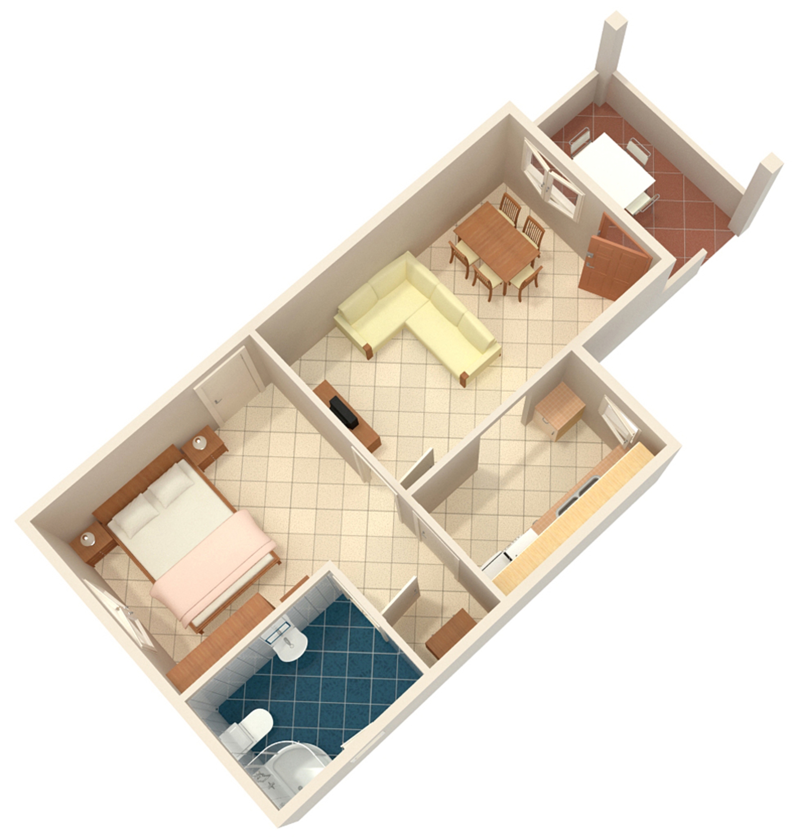 One bedroom apartment with terrace Pula  A-a