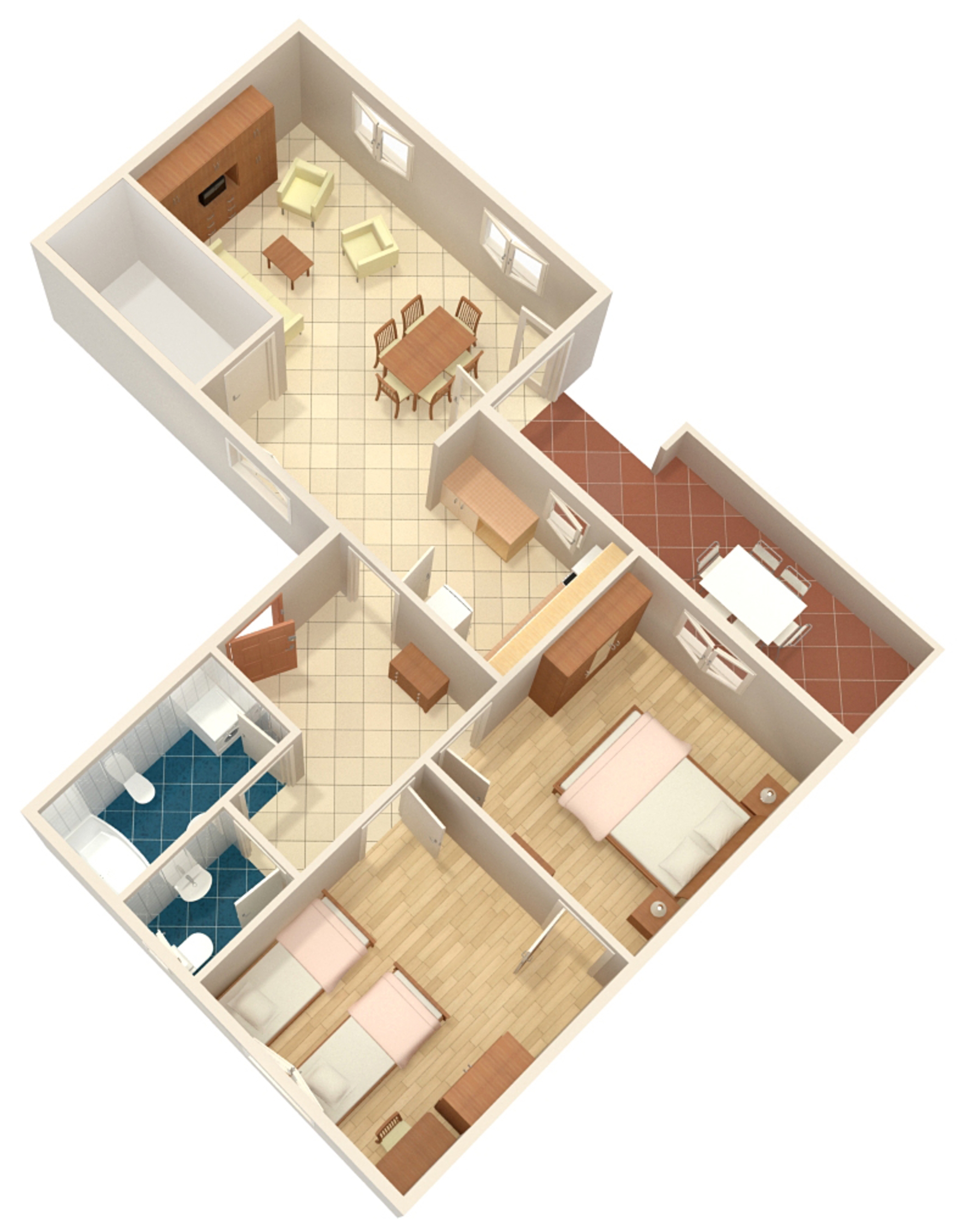 Two bedroom apartment with terrace Pula  A-b