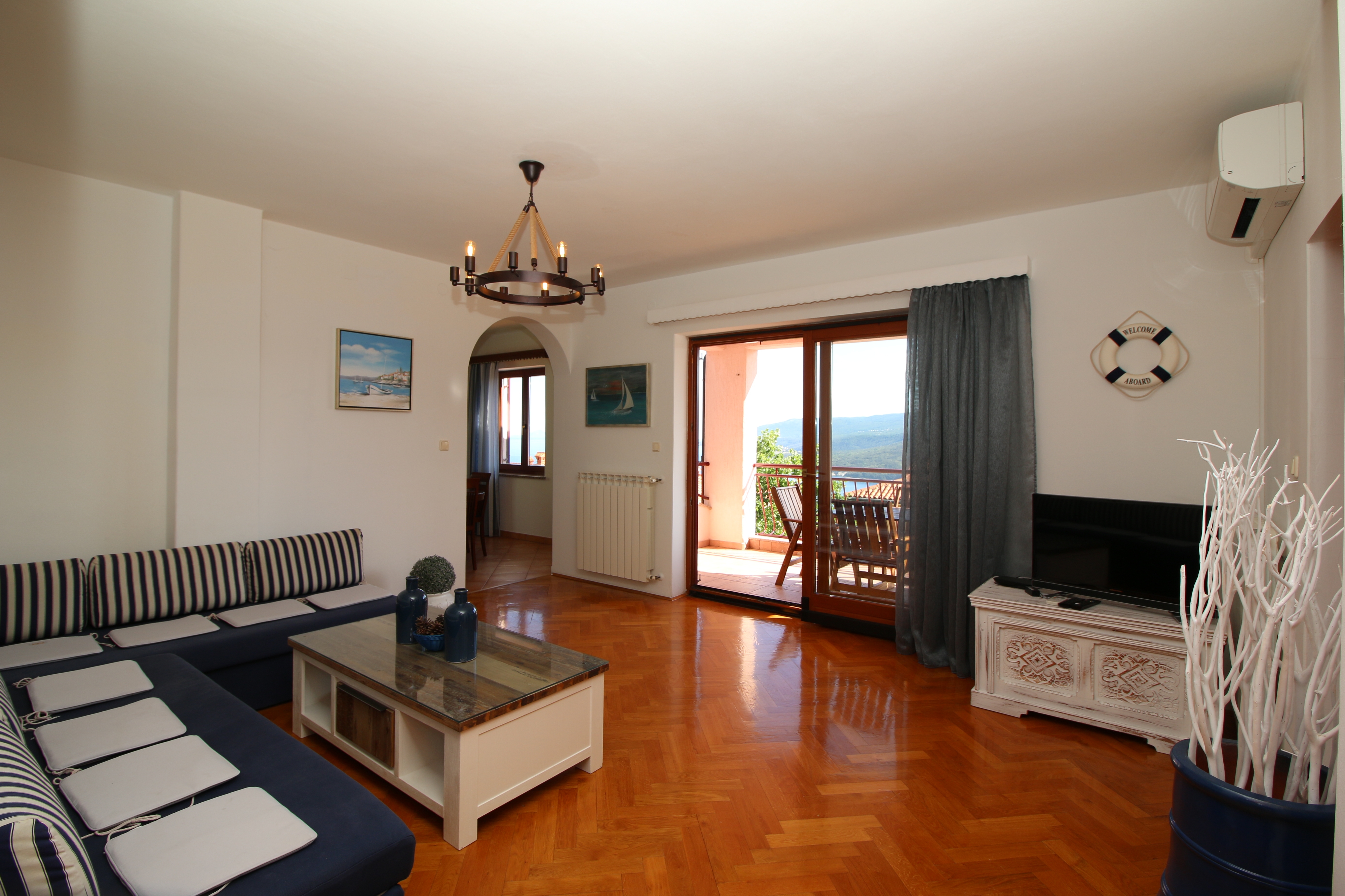 Three bedroom apartment with terrace and sea view Rabac, Labin (A-7429-a)