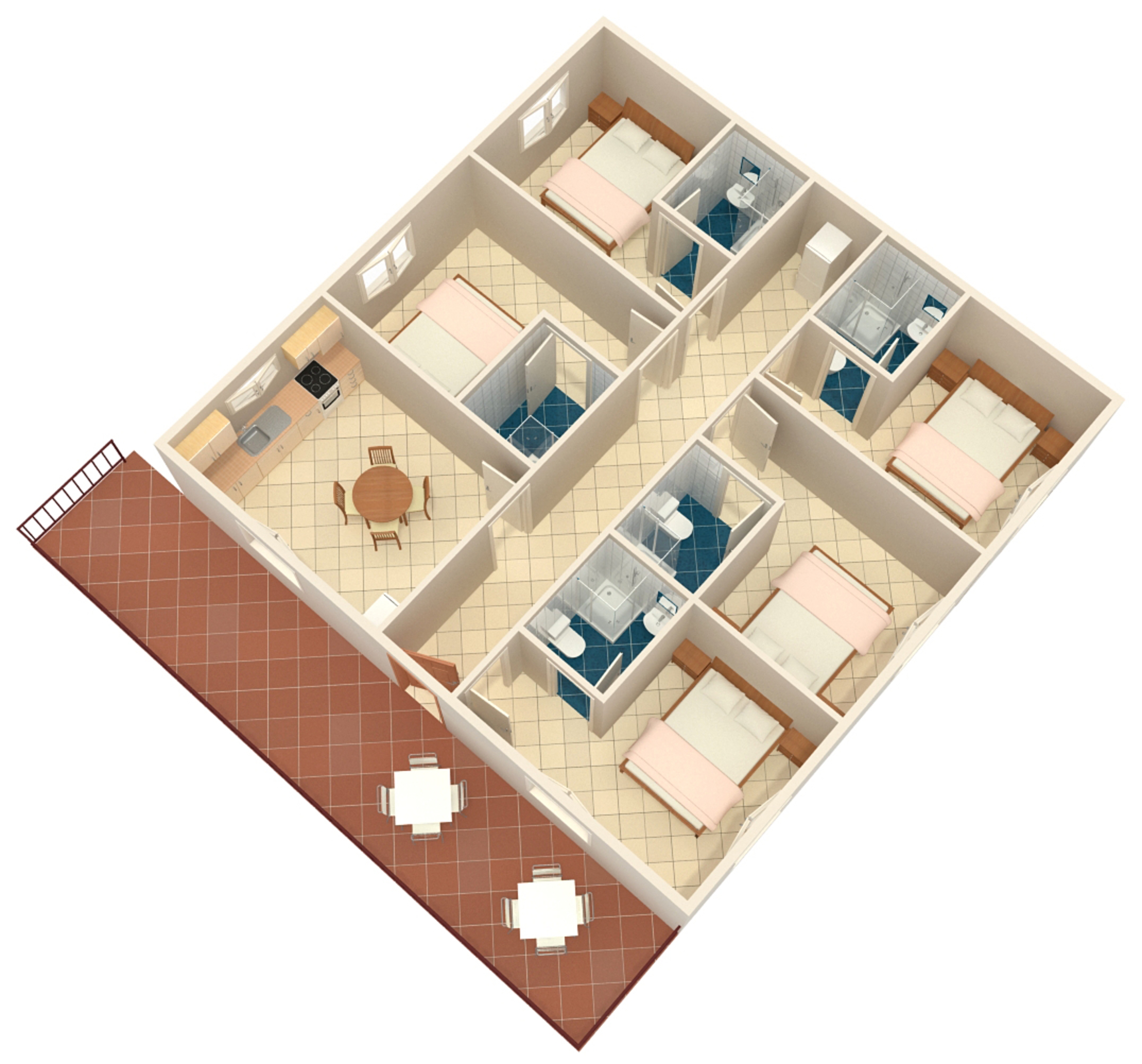 Comfortable and spacious apartment with terrace and sea view Sutivan, Brač  A-a