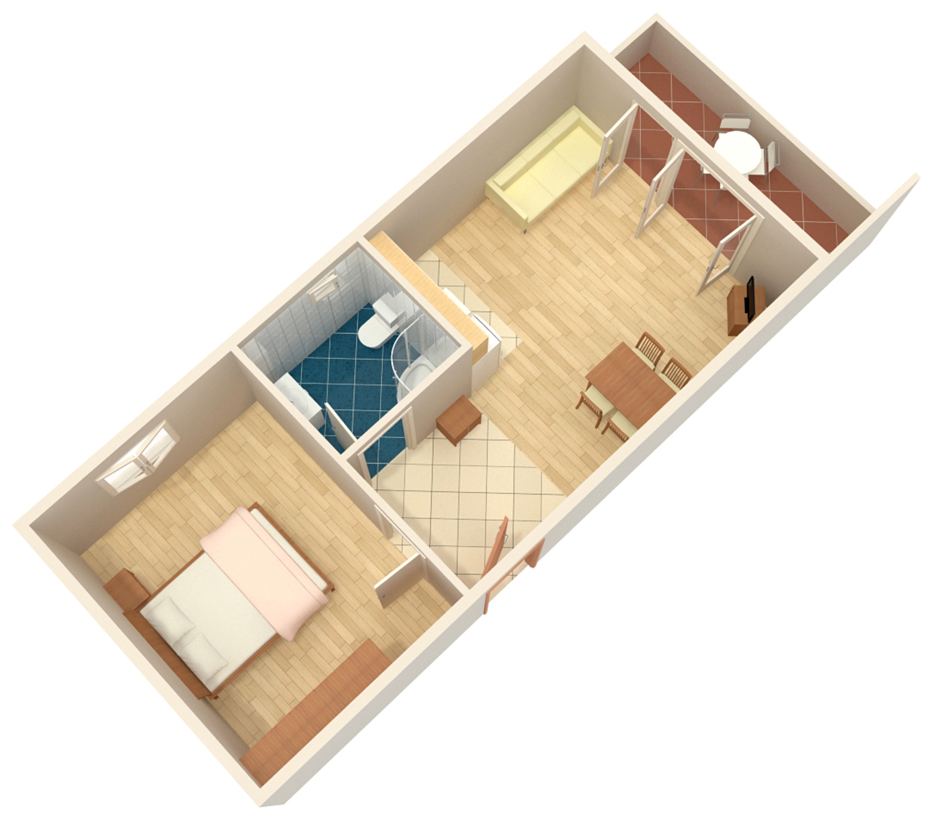 One bedroom apartment with terrace and sea view Mali Rat, Omiš  A-a