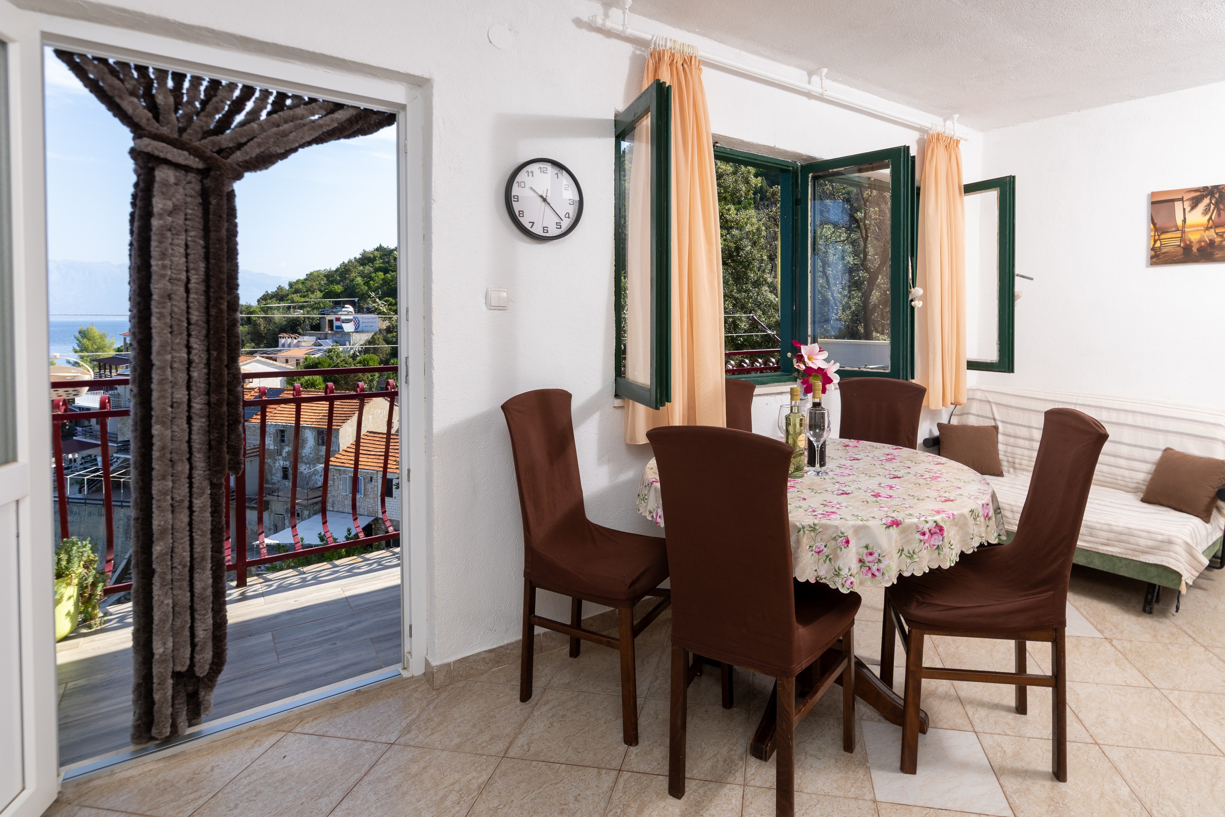 Two bedroom apartment with balcony and sea view Cove Pobij, Hvar (A-7506-b)