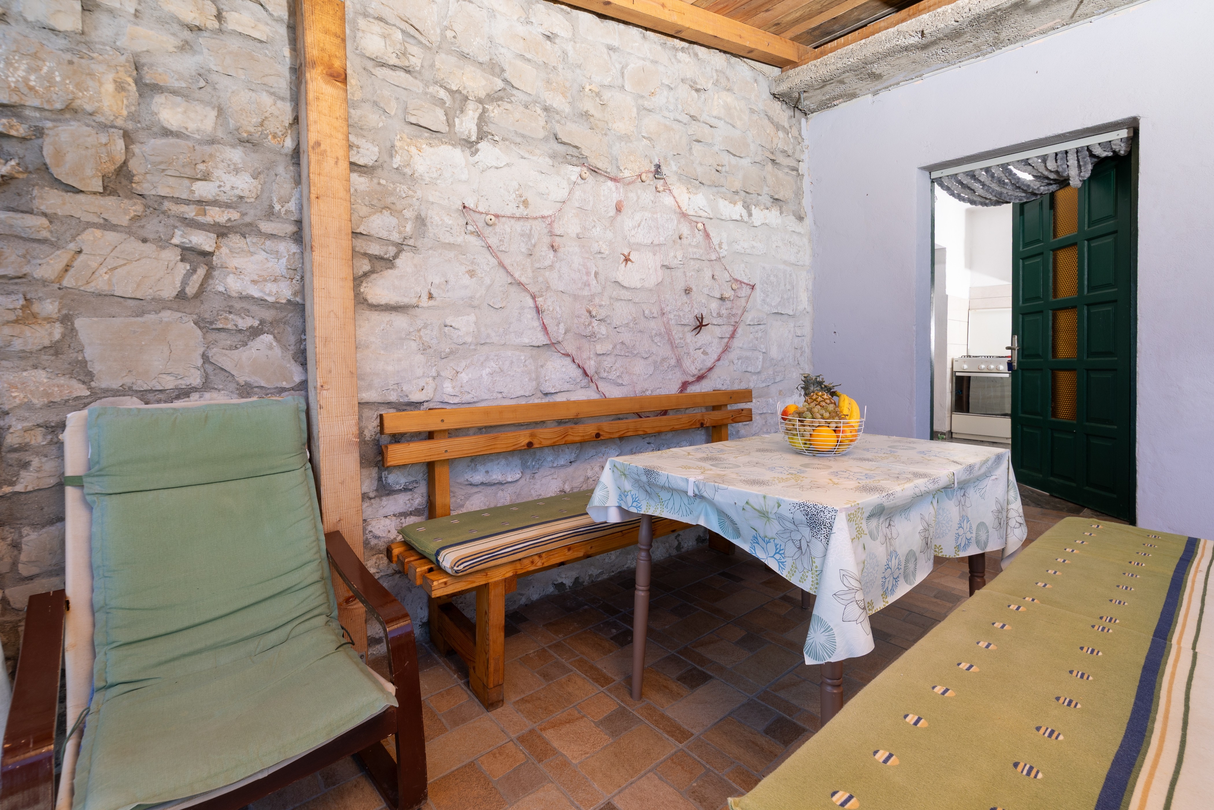 One bedroom apartment with terrace and sea view Cove Pobij, Hvar  A-c