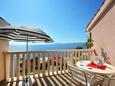Pisak, Terrace in the apartment, with a sea view and WiFi.