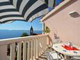 Pisak, Terrace in the apartment, with a sea view and WiFi.