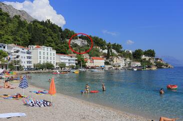 Mimice, Omiš, Hébergement 7522 - Appartement à proximité de la mer avec une plage de galets.