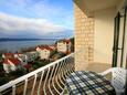 Duće, Balcony in the apartment, with a sea view and WiFi.