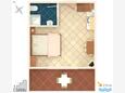 Duće, Plan in the studio-apartment, WiFi.