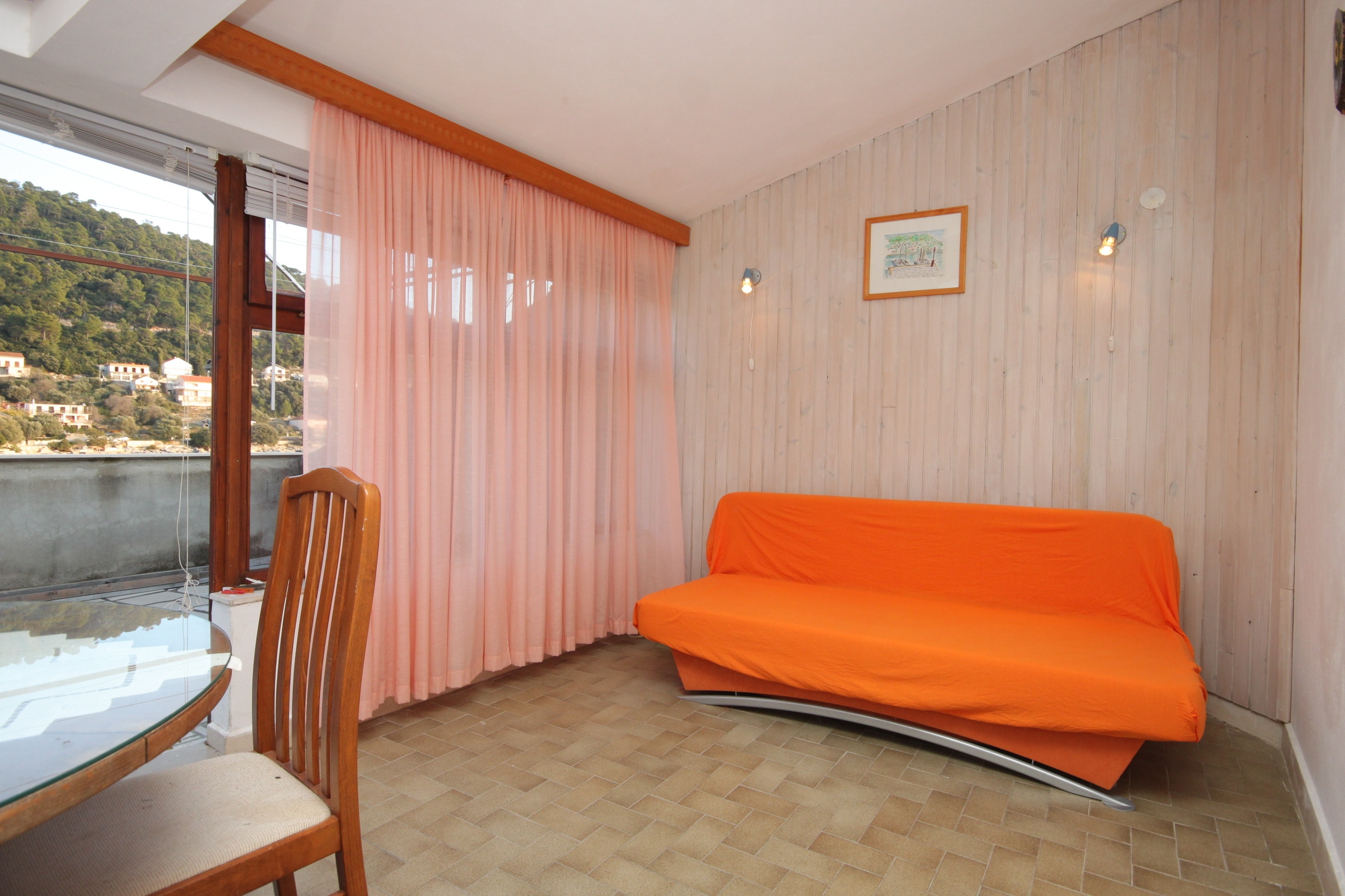 Two bedroom apartment with terrace and sea view Brna, Korčula (A-7553-a)