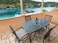 Brna, Terrasse dans l’hébergement en type apartment, avec la vue sur la mer et WiFi.