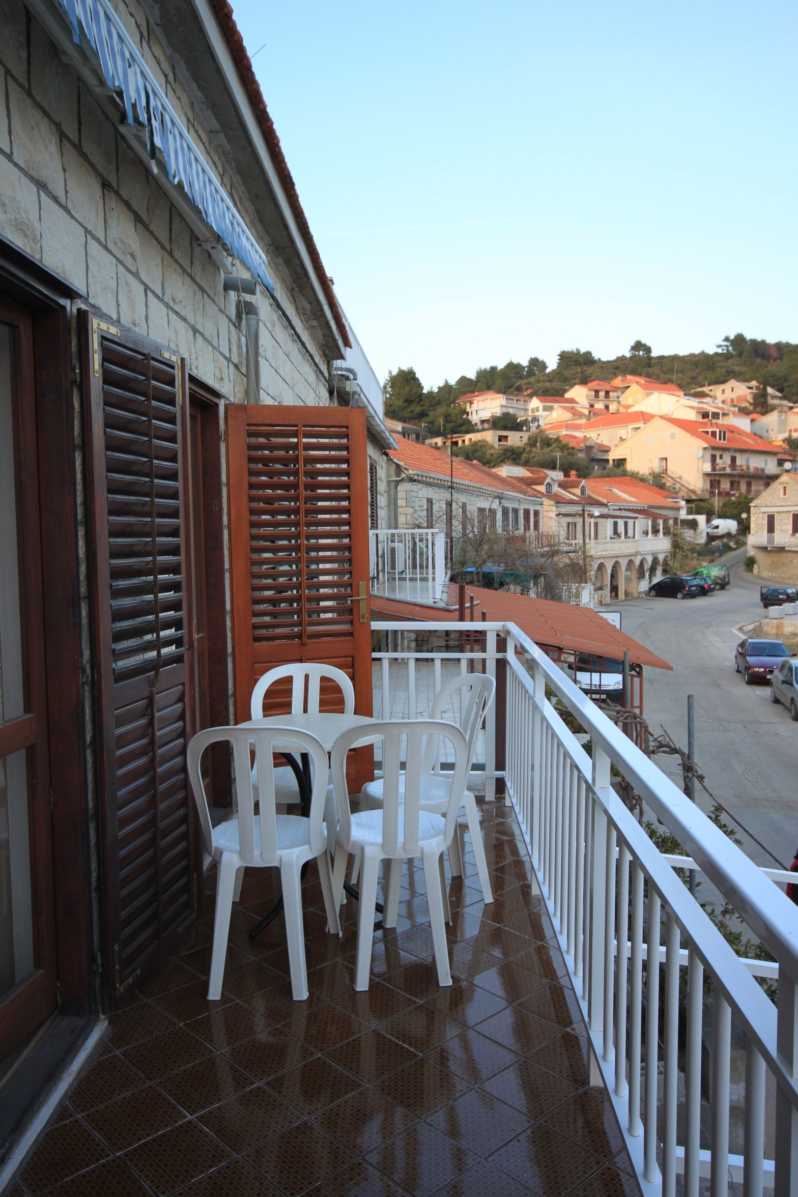 Two bedroom apartment with balcony and sea view Brna, Korčula  A-b