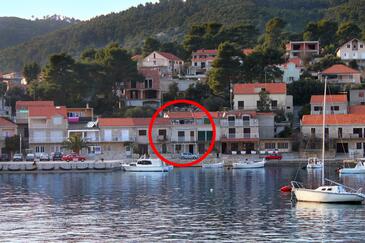 Brna, Korčula, Szálláshely 7553 - Apartmanok a tenger közelében homokos stranddal.