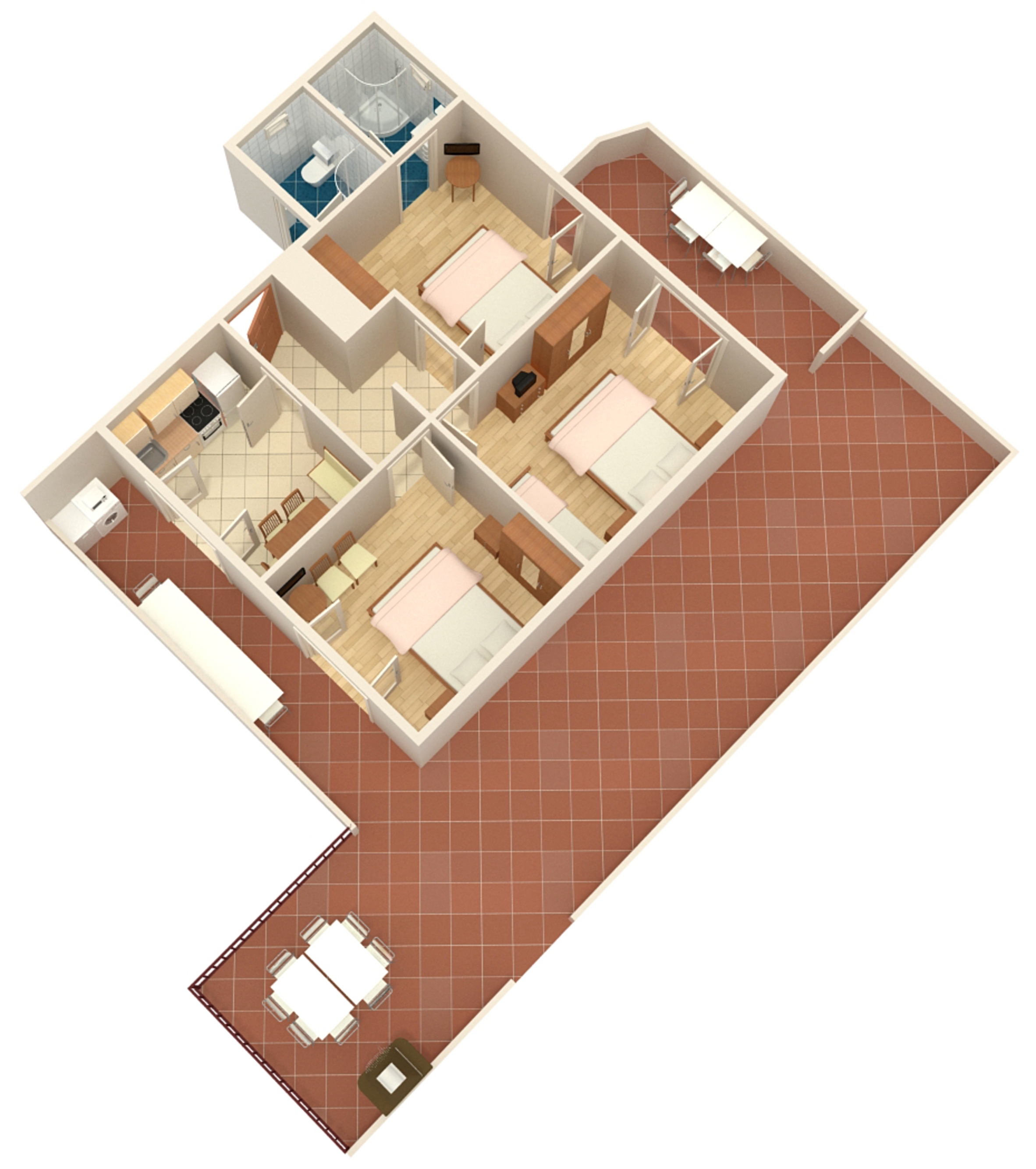 Three bedroom apartment with terrace and sea view Slatine, Čiovo  A-a
