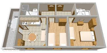 Plan Povlja, Plan in the apartment, WIFI.