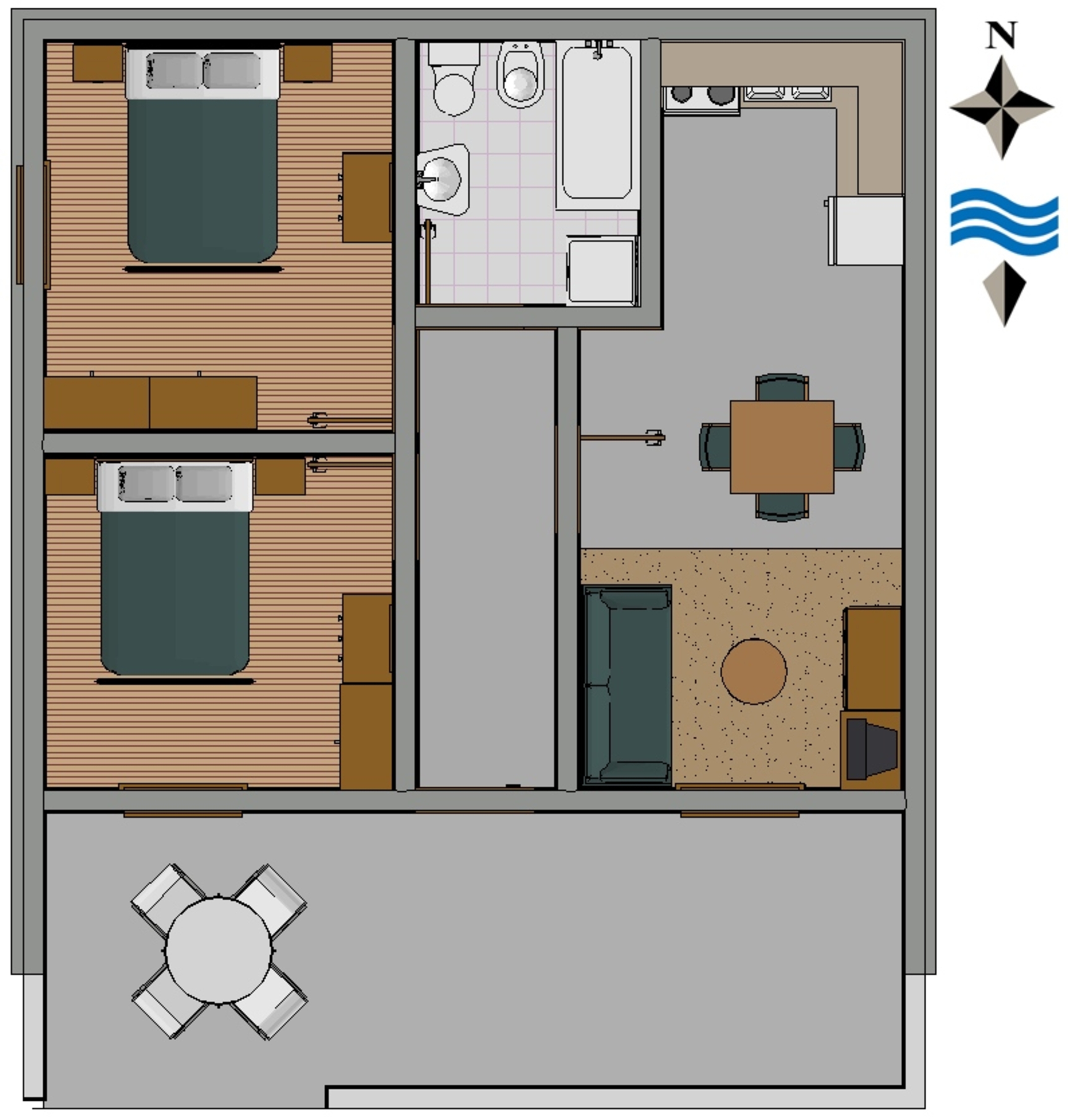 Two bedroom apartment with terrace Sumartin, Brač  A-a