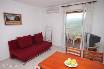 Obývací pokoj Rabac, Obývací pokoj v ubytování typu apartment, dostupna klima, dopusteni kucni ljubimci i WIFI.